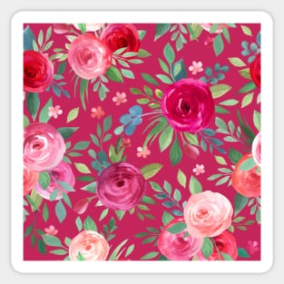 pink rose pattern Sticker